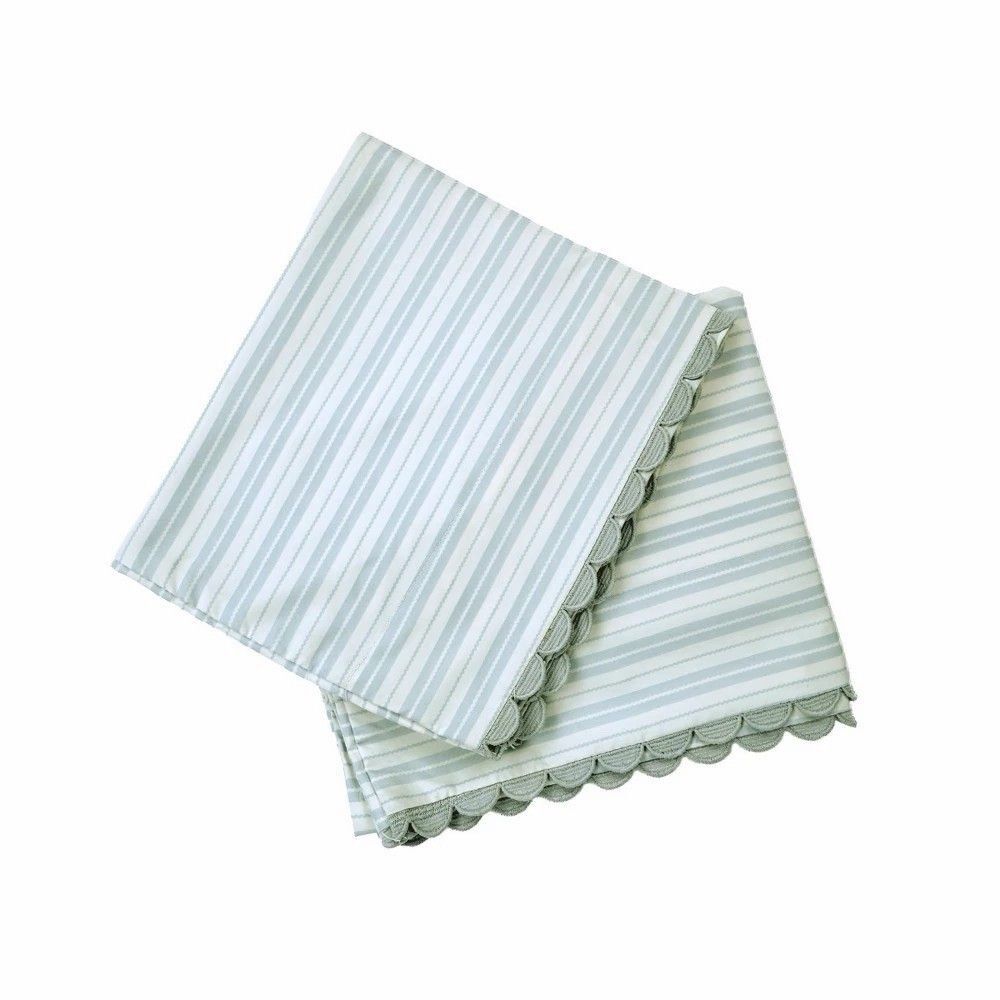 Queen Microfiber Sheet Set Blue Stripe Soft Bedding New